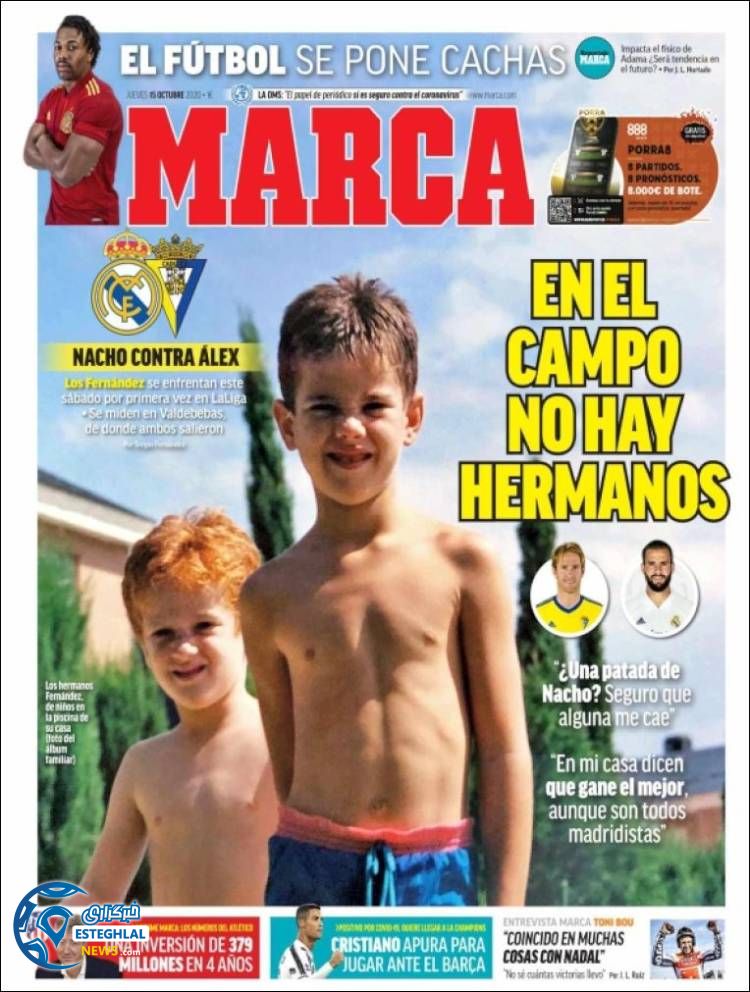 روزنامه  ورزشی مارکا پنجشنبه 24 مهر 1399