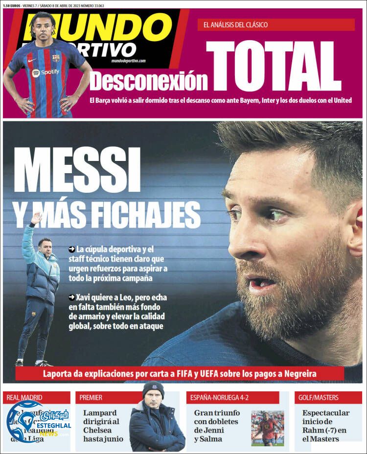 روزنامه ورزشی موندو دپورتیوو جمعه 18 فروردین 1402 