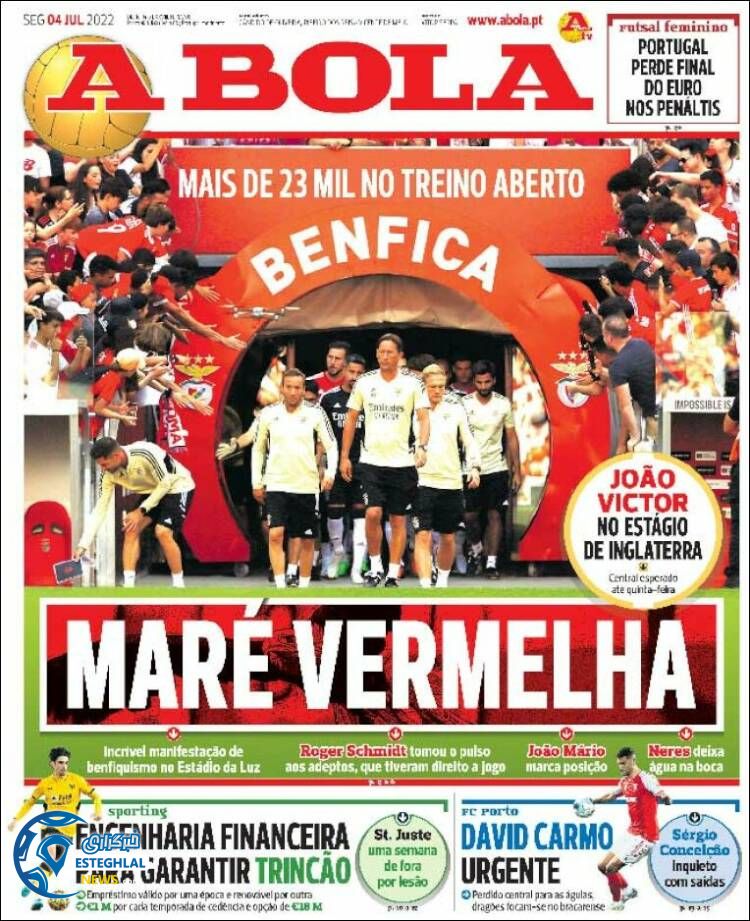 روزنامه ورزشی آبولا دوشنبه 13 تیر 1401