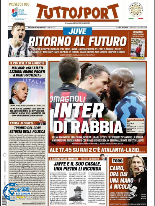 روزنامه ورزشی توتو اسپورت چهارشنبه 8 بهمن 1399