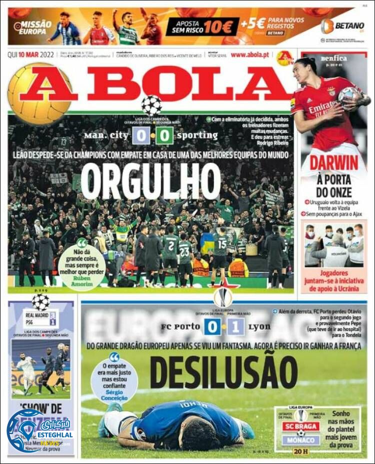 روزنامه ورزشی آبولا پنجشنبه 19 اسفند 1400