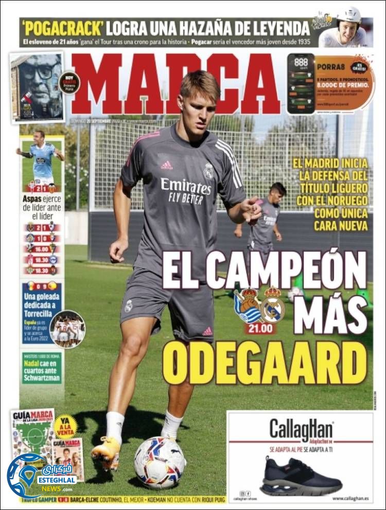 روزنامه ورزشی مارکا یکشنبه 30 شهریور 1399