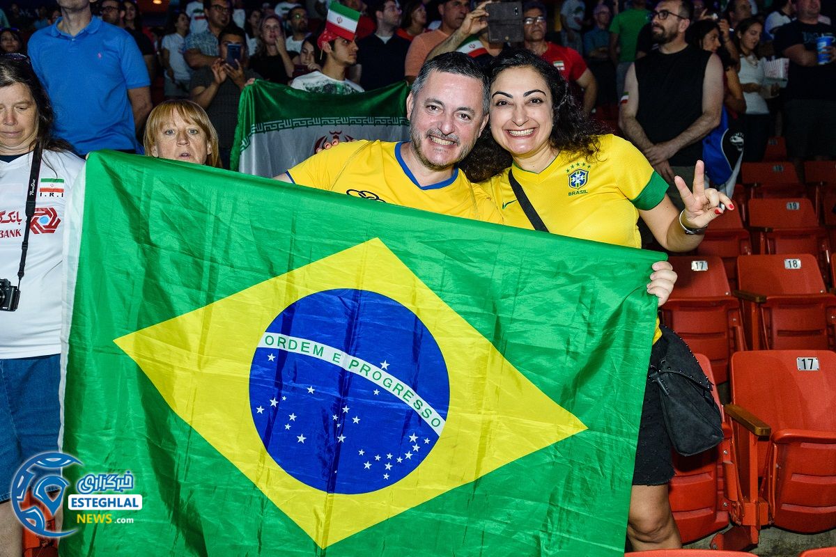 دیدار تیم های ملی والیبال برزیل و ایران