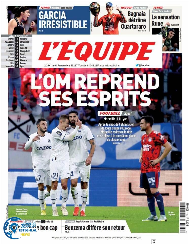 روزنامه  ورزشی اکیپ دوشنبه 16 آبان 1401 