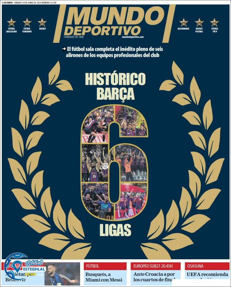 روزنامه ورزشی موندو دپورتیوو شنبه 3 تیر 1402 