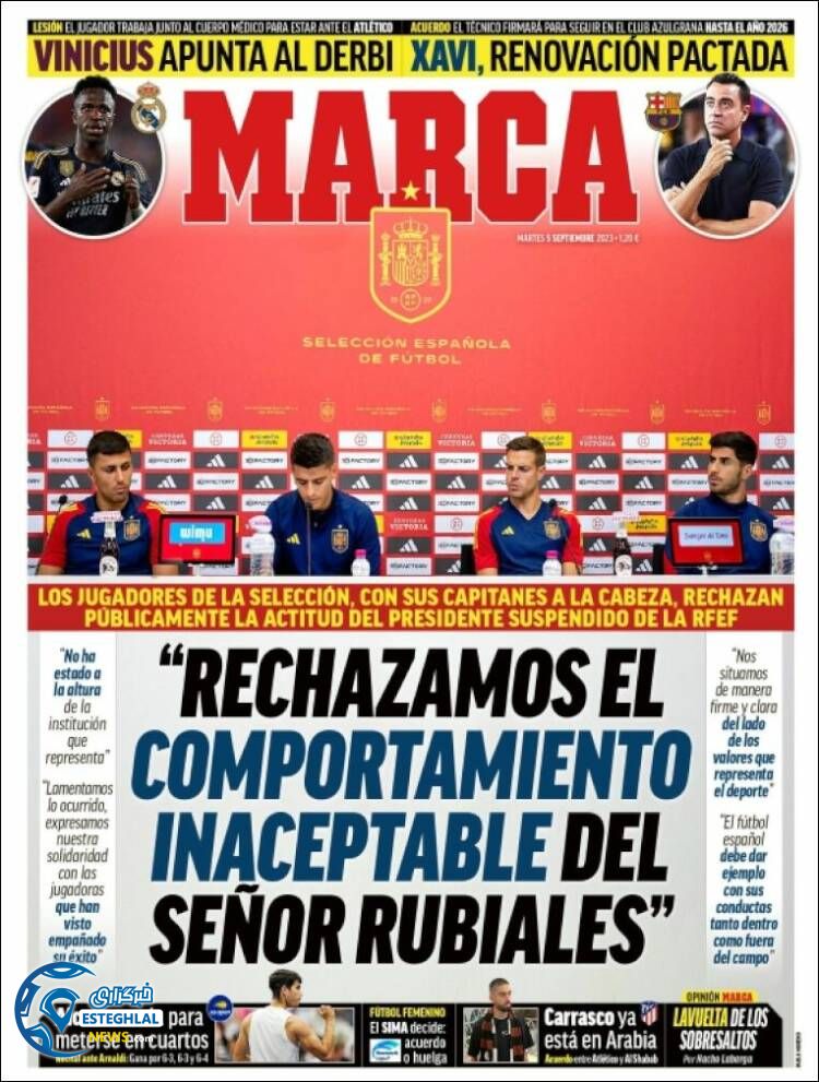 روزنامه ورزشی مارکا سه شنبه 14 شهریور 1402