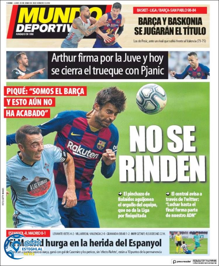 روزنامه ورزشی موندو دپورتیوو دوشنبه 9 تیر 1399