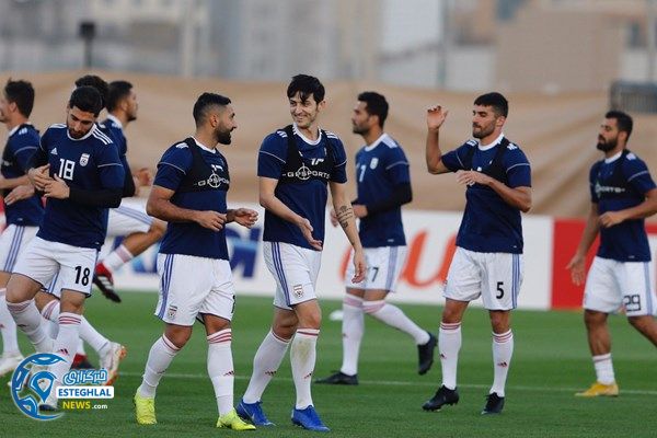 تمرین تیم ملی فوتبال در امارات