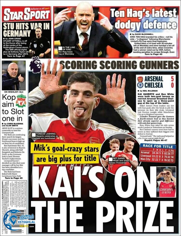 روزنامه  ورزشی استار اسپورت چهارشنبه 5 اردیبهشت 1403 