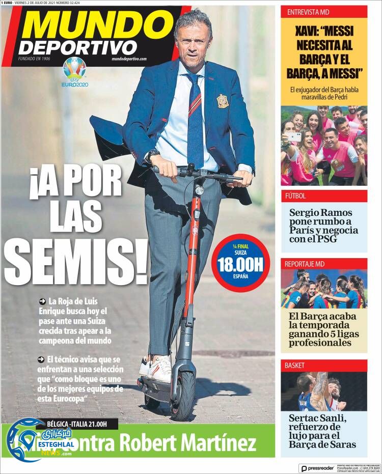 روزنامه ورزشی موندو دپورتیوو جمعه 11 تیر 1400