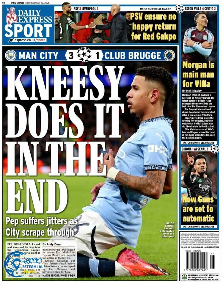 روزنامه  ورزشی  اکسپرس اسپورت پنجشنبه 11 بهمن 1403 