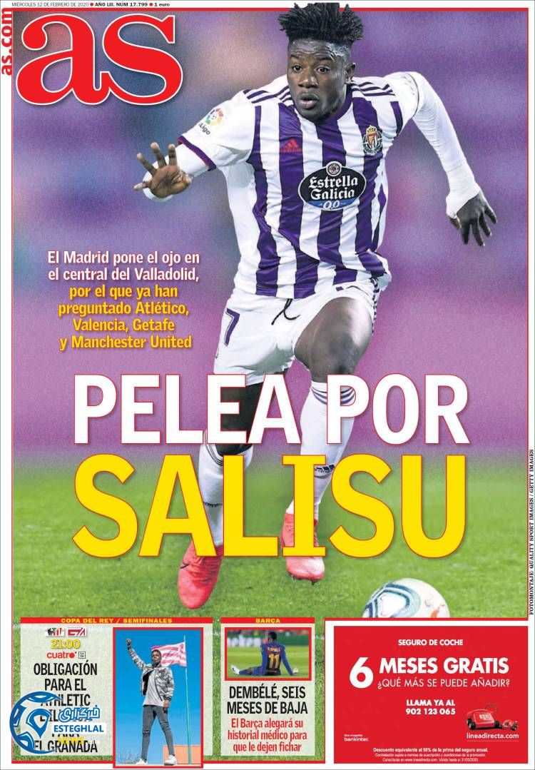 روزنامه ورزشی آاس چهارشنبه 23 بهمن 1398