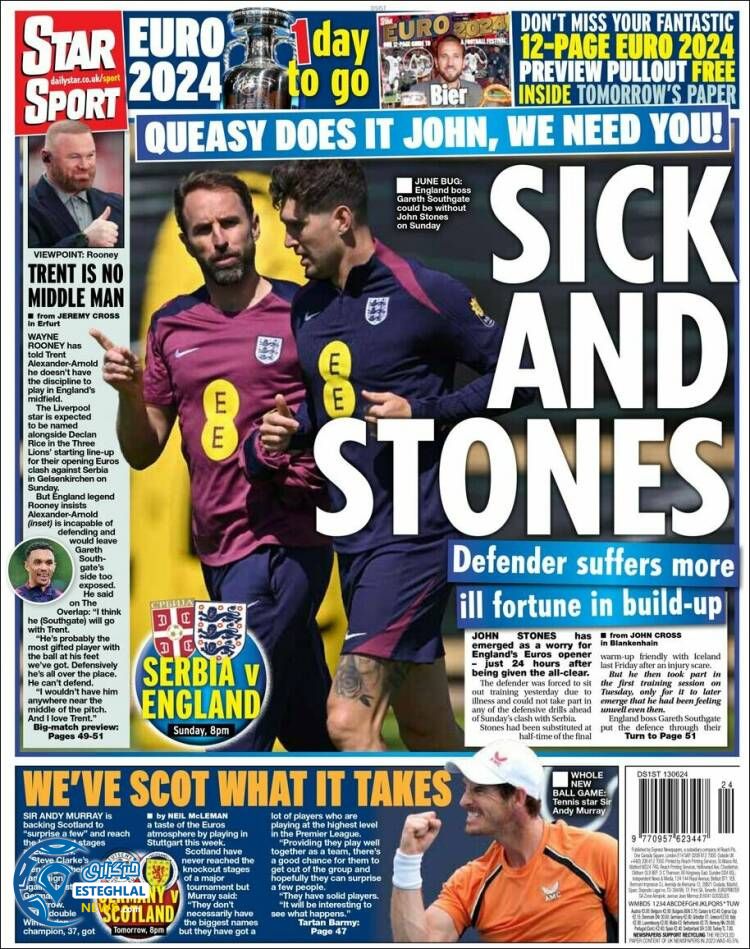 روزنامه ورزشی استار اسپورت پنجشنبه 24 خرداد 1403 