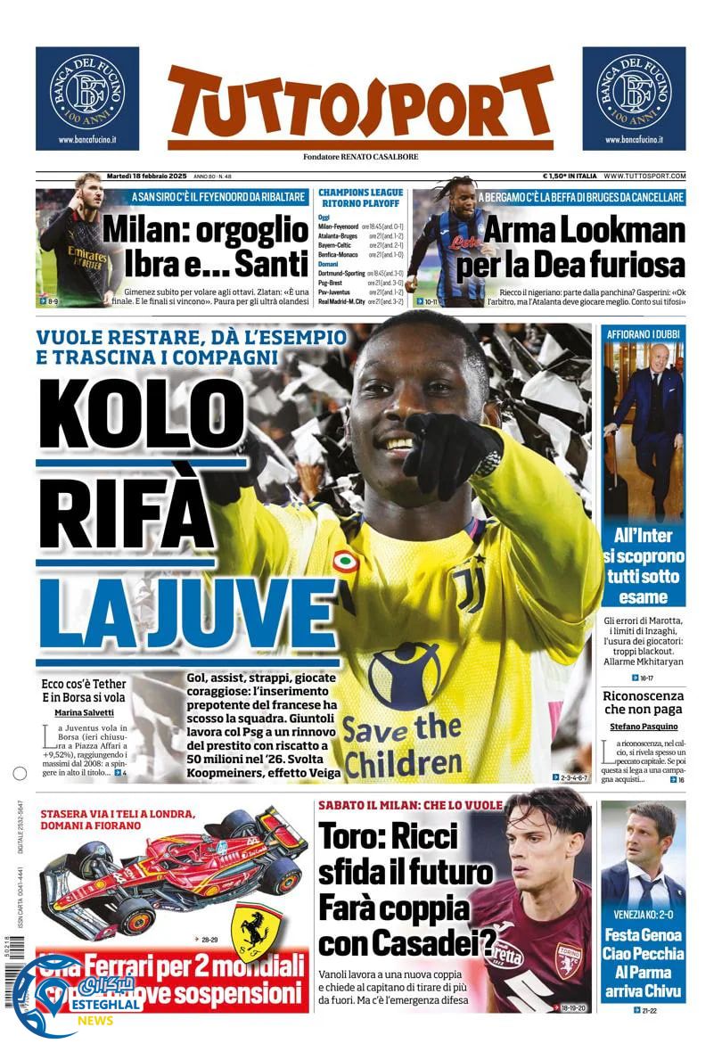 روزنامه ورزشی توتو اسپورت سه شنبه 30 بهمن 1403 