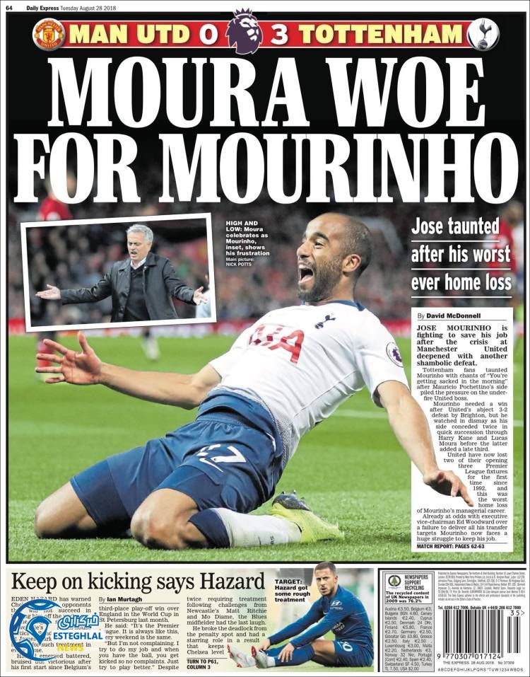 روزنامه ورزشی اکسپرس اسپورت سه شنبه 6 شهریور 1397