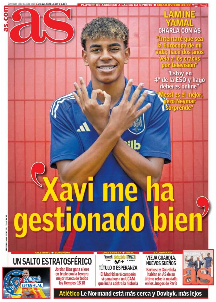 روزنامه ورزشی آ اس چهارشنبه 23 خرداد 1403 