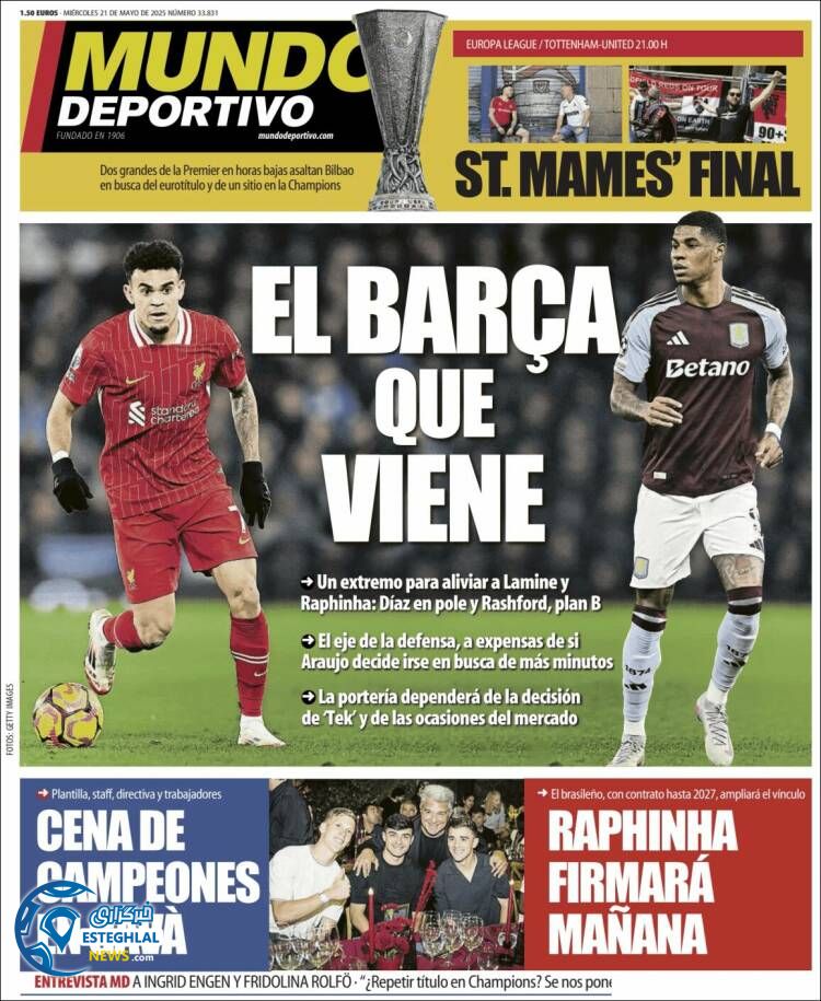 روزنامه ورزشی موندو دپورتیوو چهارشنبه 31 اردیبهشت 1404 