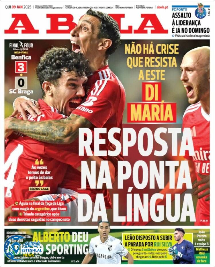 روزنامه  ورزشی آبولا پنجشنبه 20 دی 1403 