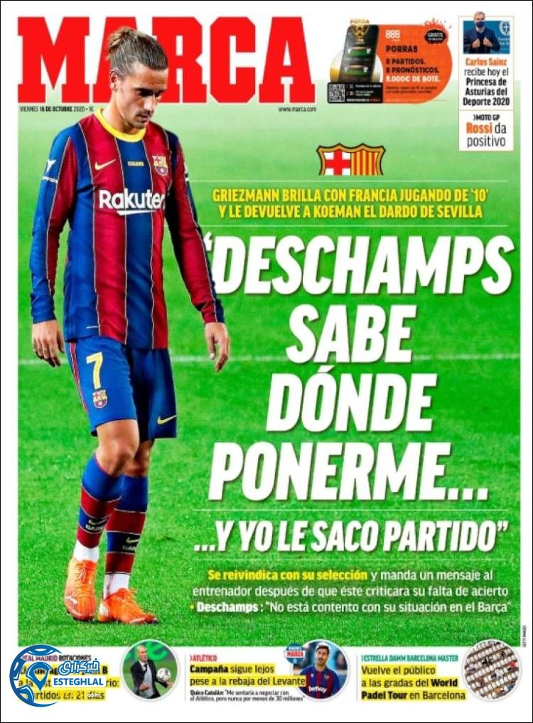 روزنامه ورزشی مارکا جمعه 25 مهر 1399