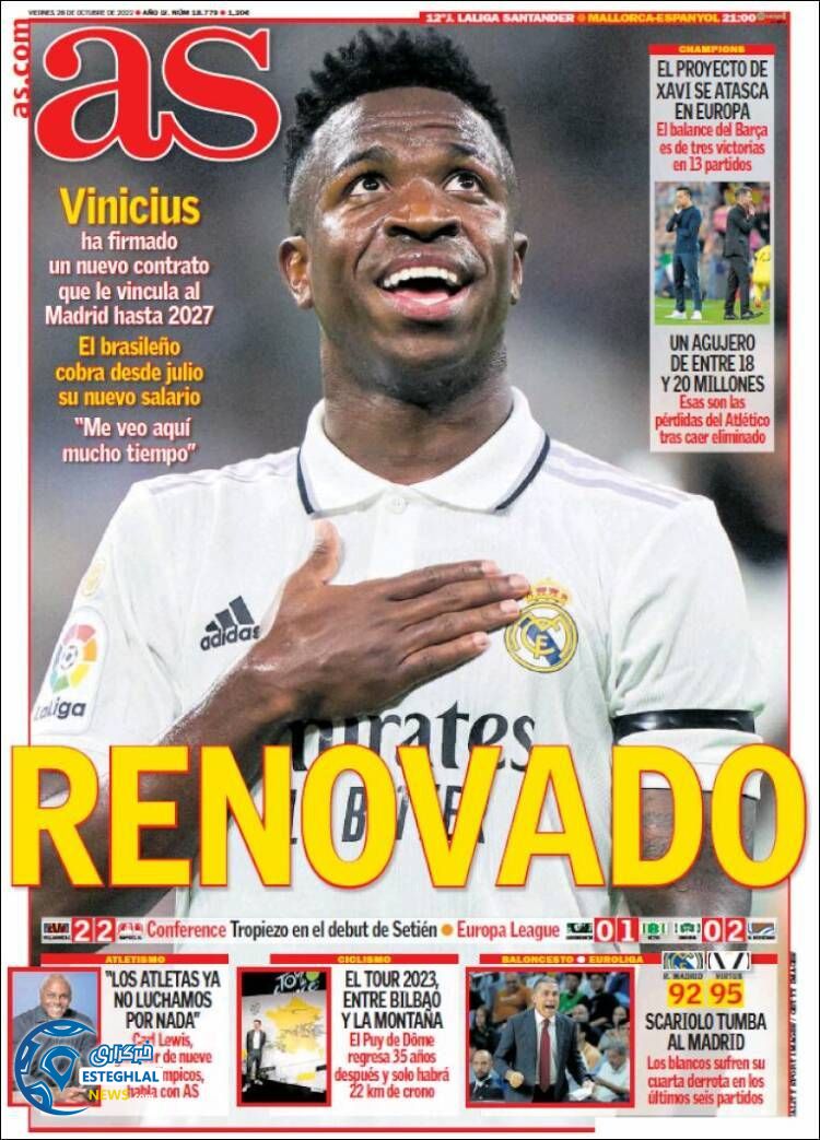 روزنامه ورزشی آ اس جمعه 6 آبان 1401 