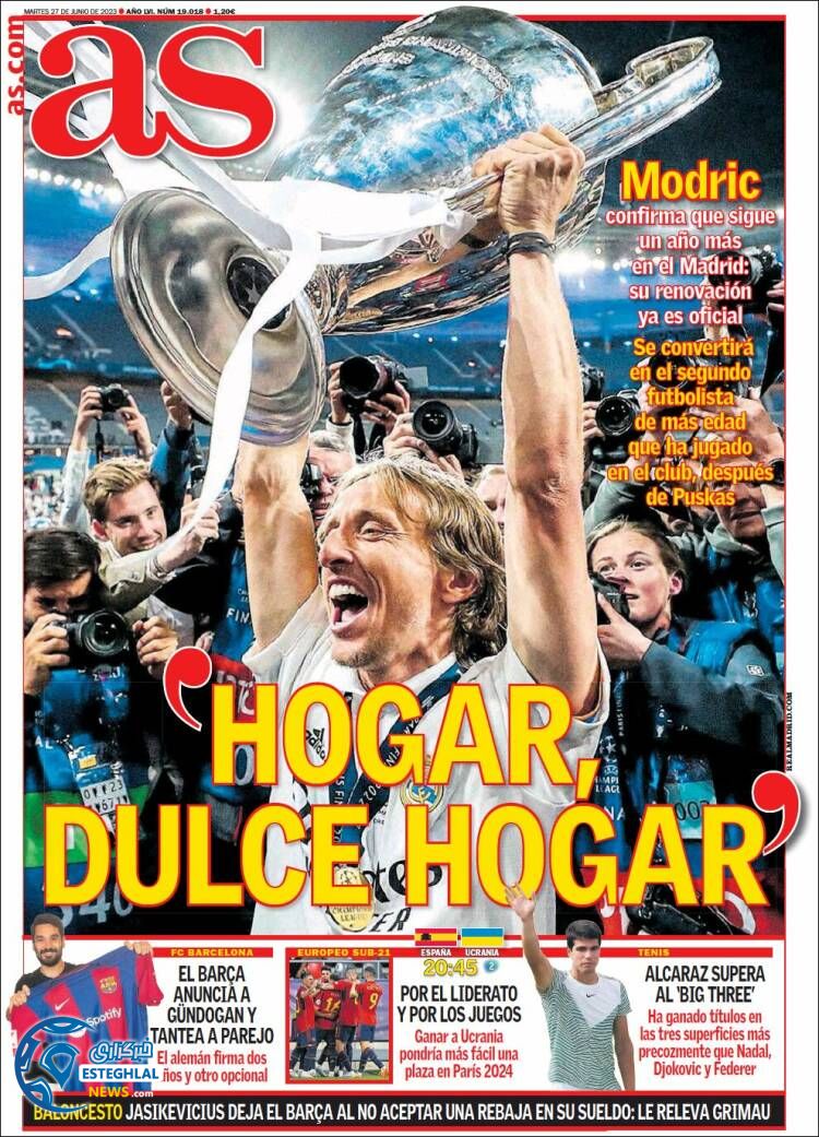 روزنامه ورزشی آ اس سه شنبه 6 تیر 1402 