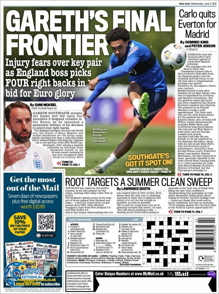 روزنامه ورزشی مایل اسپورت چهارشنبه 12 خرداد 1400