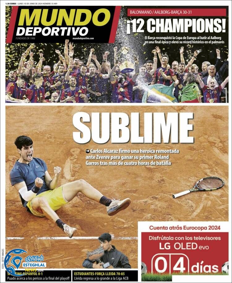 روزنامه ورزشی موندو دپورتیوو دوشنبه 21 خرداد 1403 