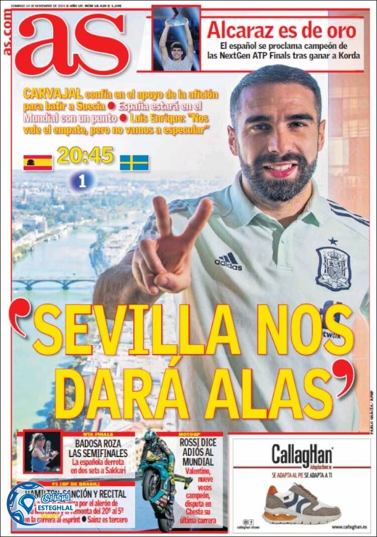 روزنامه ورزشی آ اس یکشنبه 23 آبان 1400