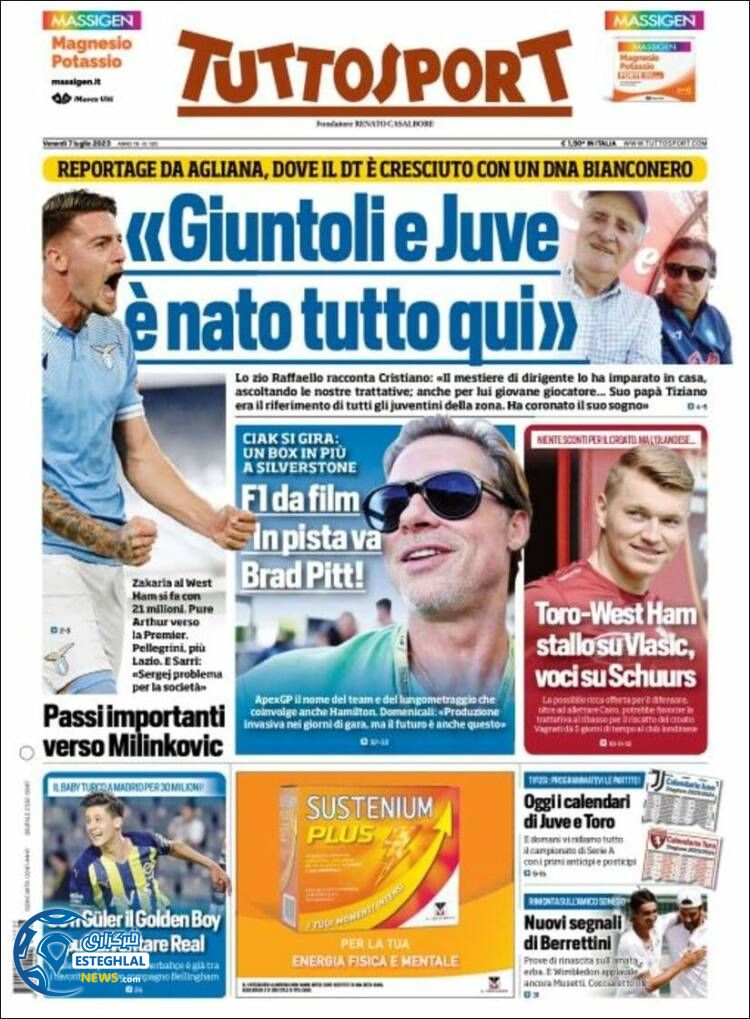 روزنامه ورزشی توتو اسپورت جمعه 16 تیر 1402 