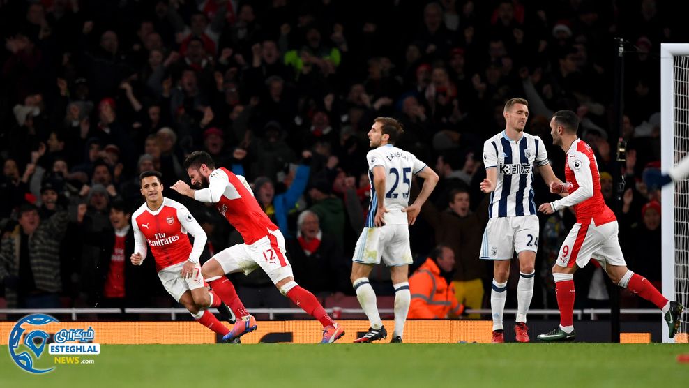 دیدار آرسنال و وست بروموویچ هفته 18 لیگ برتر انگلیس