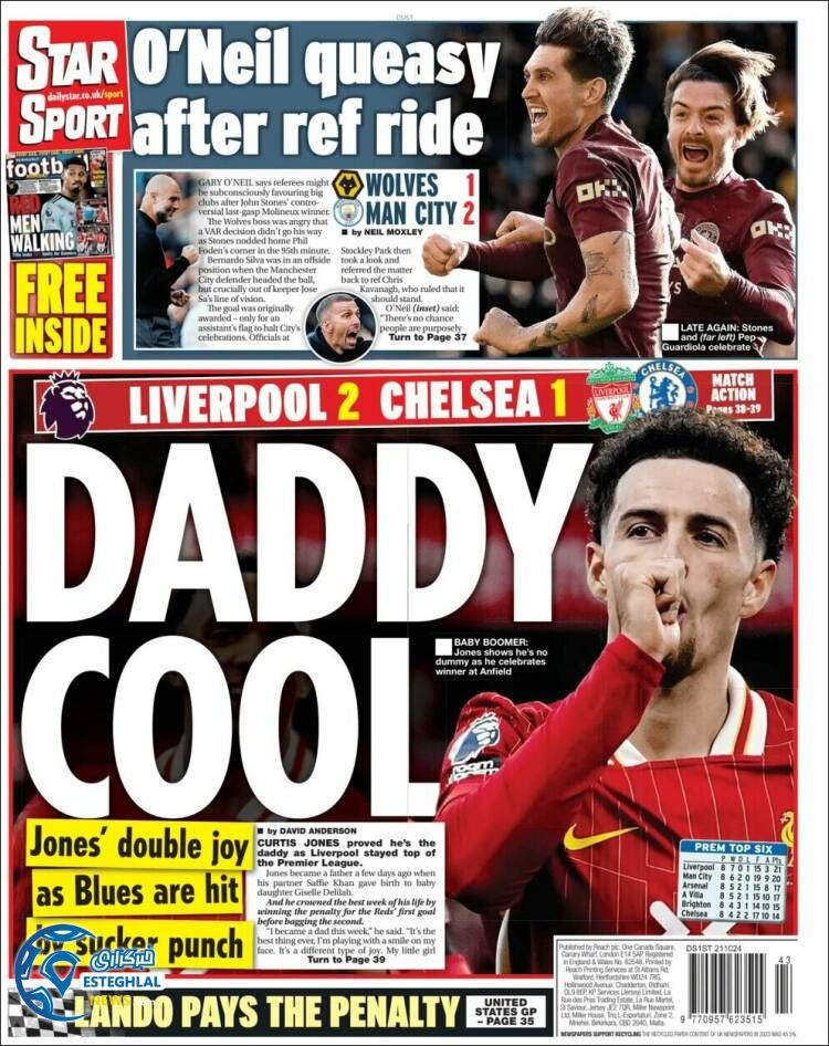 روزنامه ورزشی استار اسپورت دوشنبه 30 مهر 1403 