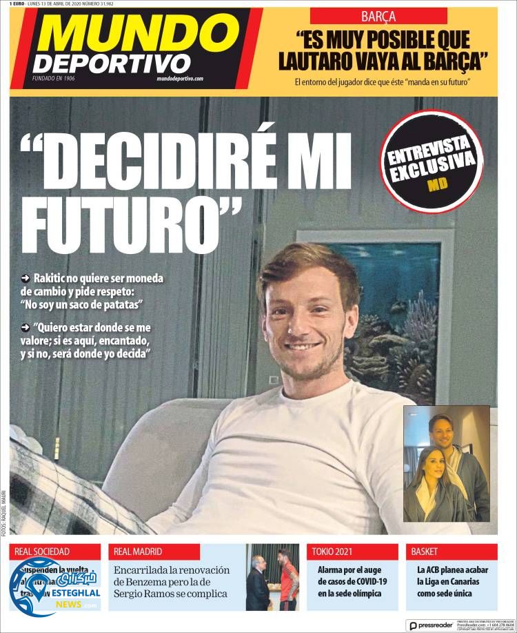 روزنامه ورزشی موندو دپورتیوو دوشنبه 25 فروردین 1399