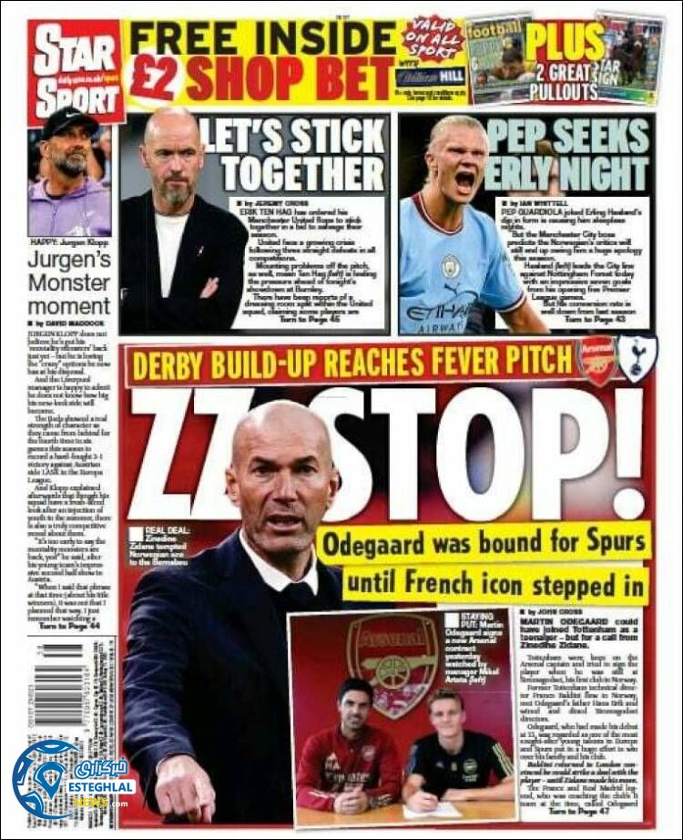 روزنامه ورزشی استار اسپورت شنبه 1 مهر 1402 