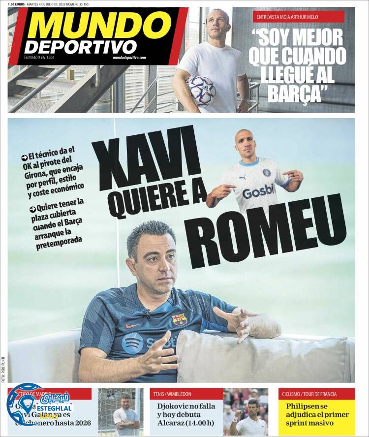 روزنامه ورزشی موندو دپورتیوو سه شنبه 13 تیر 1402 