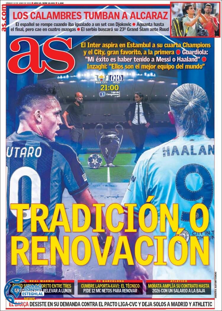 روزنامه ورزشی آ اس شنبه 20 خرداد 1402 