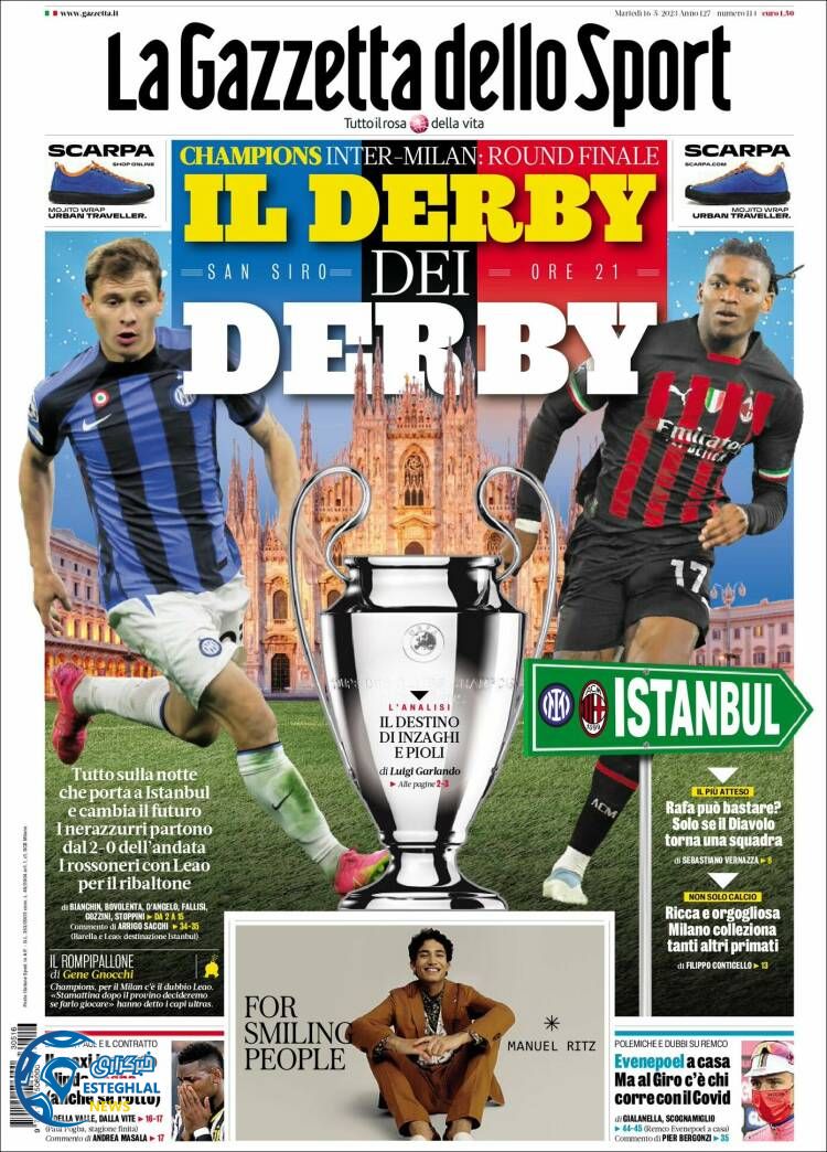 روزنامه ورزشی گاتزتا دلو اسپورت سه شنبه 26 اردیبهشت 1402 