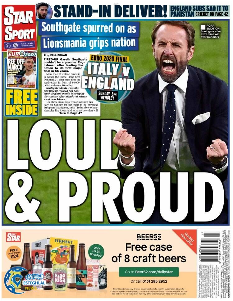 روزنامه ورزشی استار اسپورت جمعه 18 تیر 1400