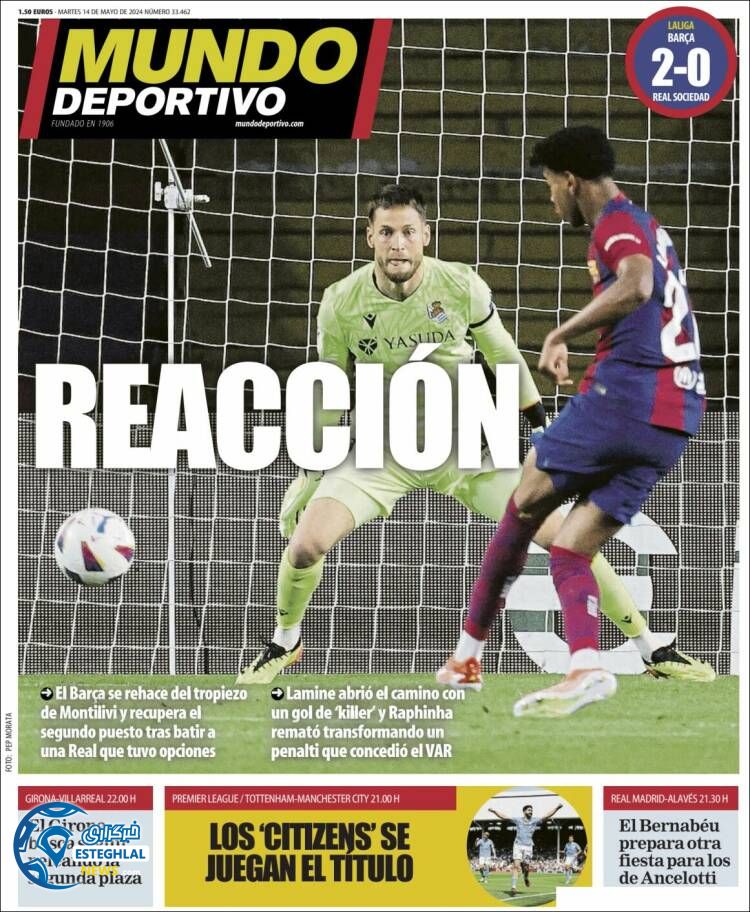 روزنامه ورزشی موندو دپورتیوو سه شنبه 25 اردیبهشت 1403 