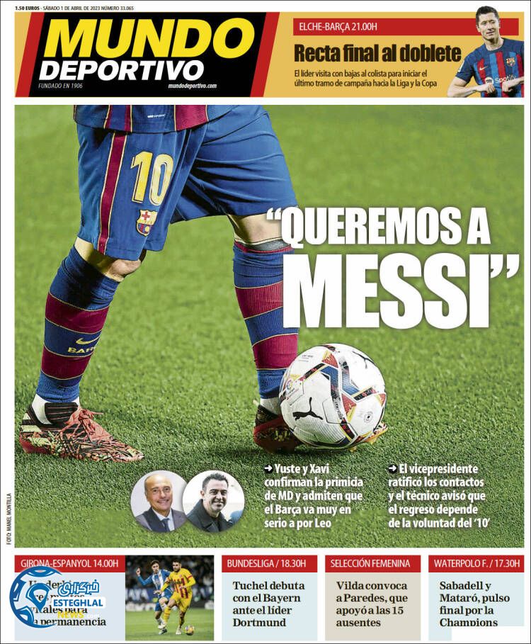 روزنامه ورزشی موندو دپورتیوو شنبه 12 فروردین 1402 