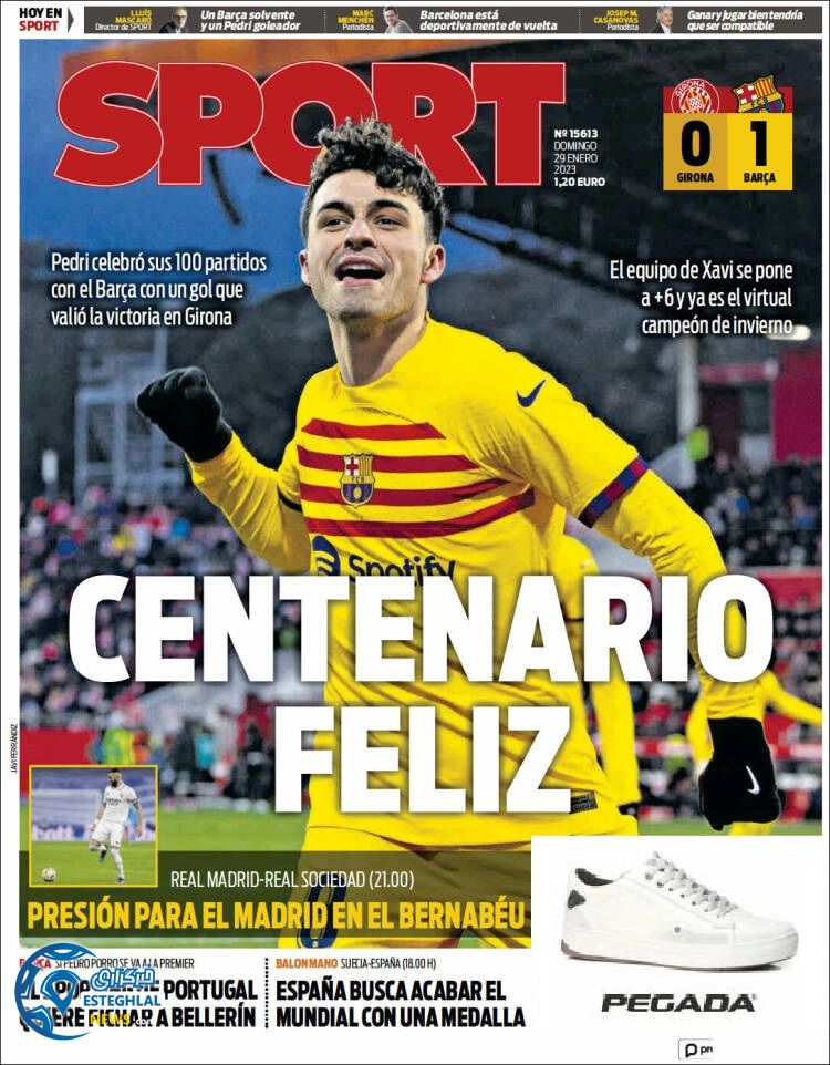 روزنامه ورزشی اسپورت  یکشنبه 9 بهمن 1401  