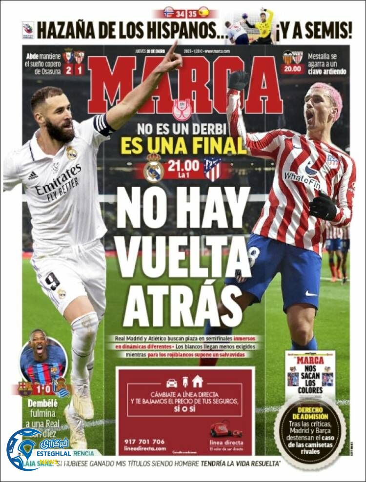 روزنامه ورزشی مارکا پنجشنبه 6 بهمن 1401 