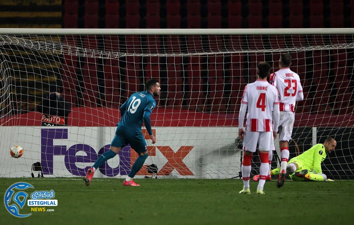 ستاره سرخ بلگراد 2-2 آث میلان