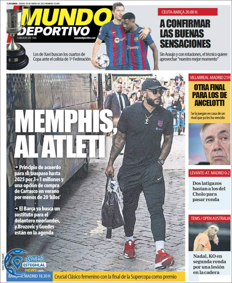 روزنامه ورزشی موندو دپورتیوو پنجشنبه 29 دی 1401 