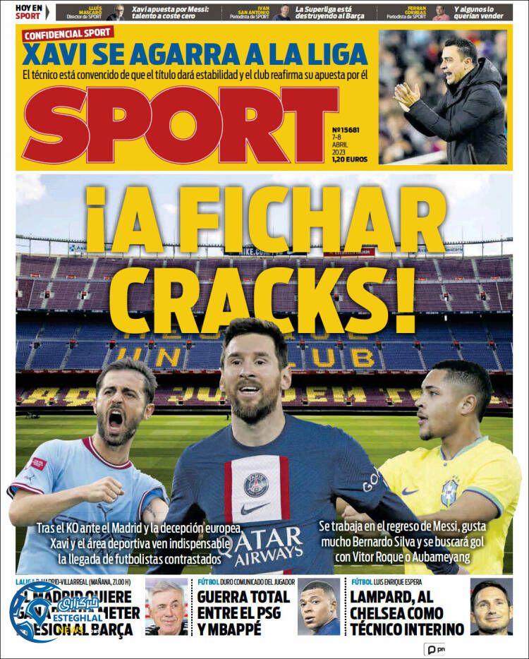 روزنامه ورزشی  اسپورت جمعه 18 فروردین 1402 