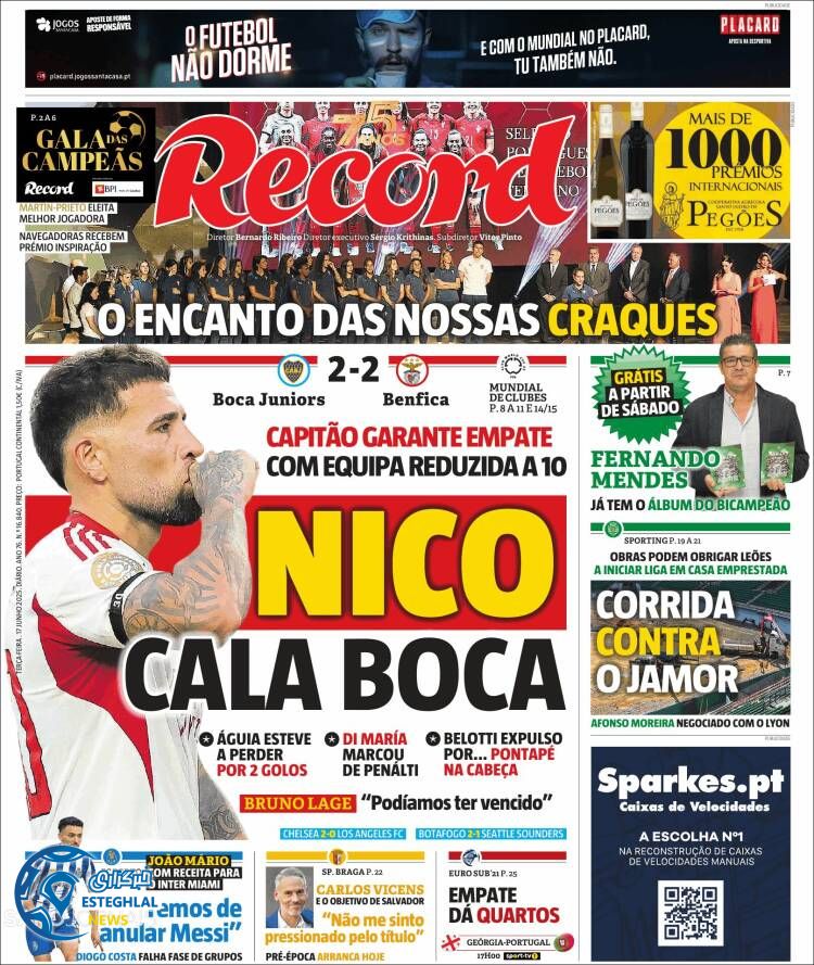 روزنامه ورزشی رکورد سه شنبه 27 خرداد 1404 