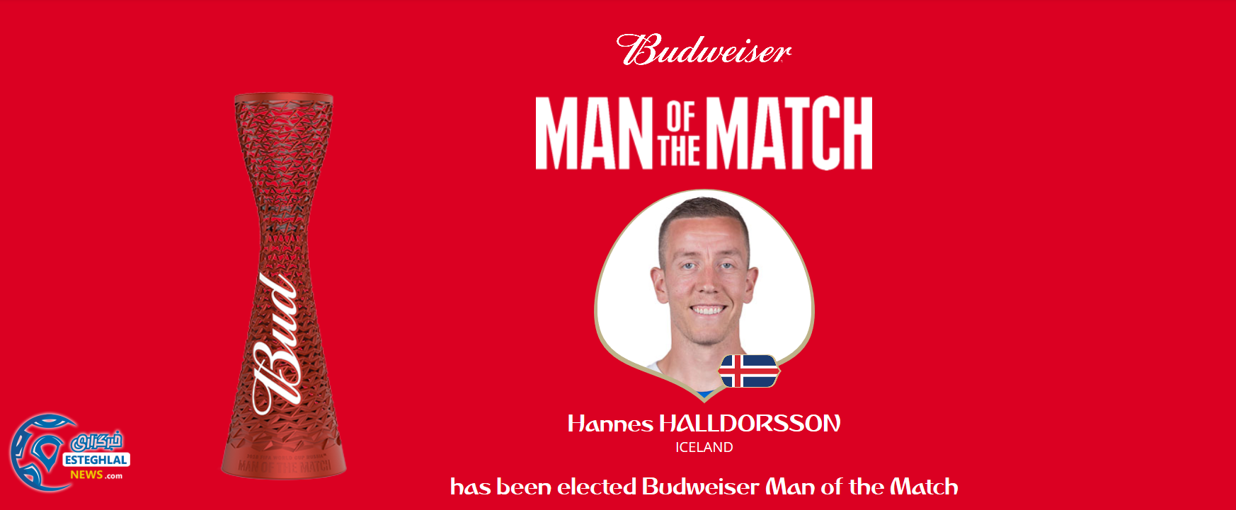 بهترین بازیکن بازی آرژانتین و ایسلند