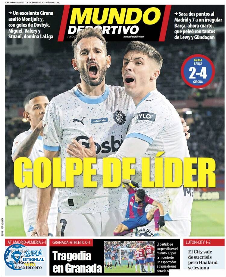 روزنامه ورزشی موندو دپورتیوو دوشنبه 20 آذر 1402 