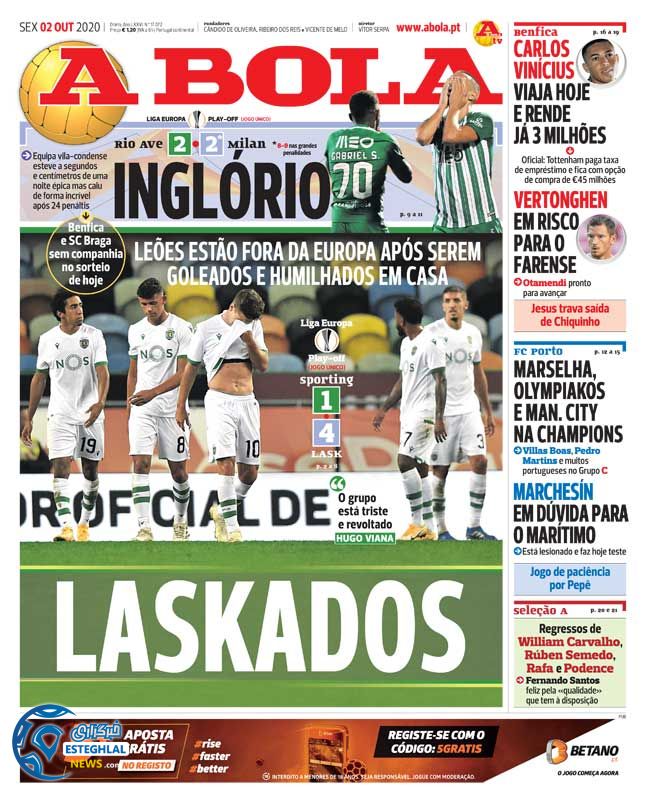 روزنامه ورزشی آبولا جمعه 11 مهر 1399