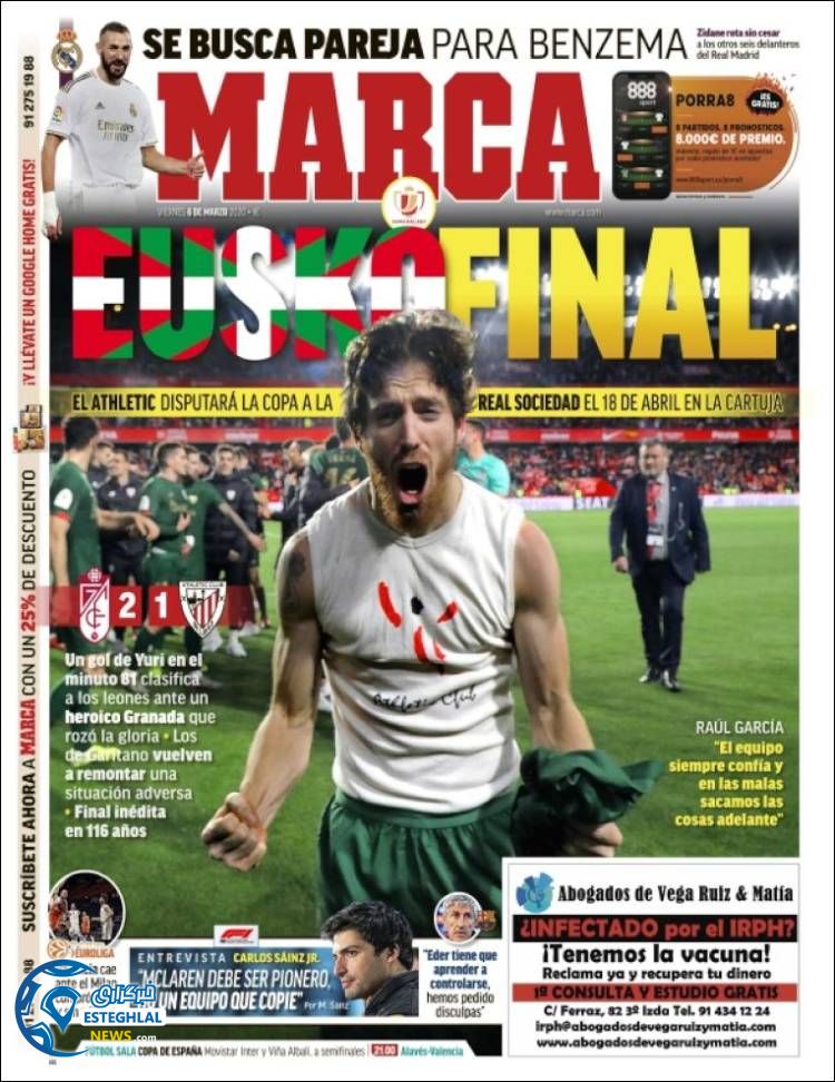 روزنامه ورزشی مارکا جمعه 16 اسفند 1398