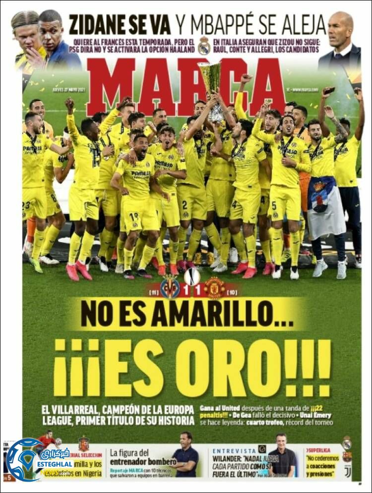 روزنامه ورزشی مارکا پنجشنبه 6 خرداد 1400